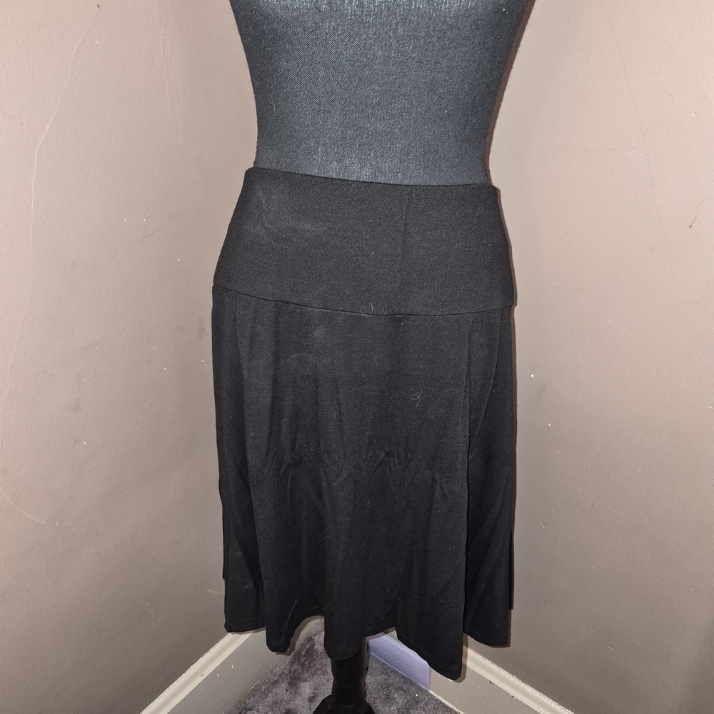 Lane Bryant Black Midi A-Line Skirt